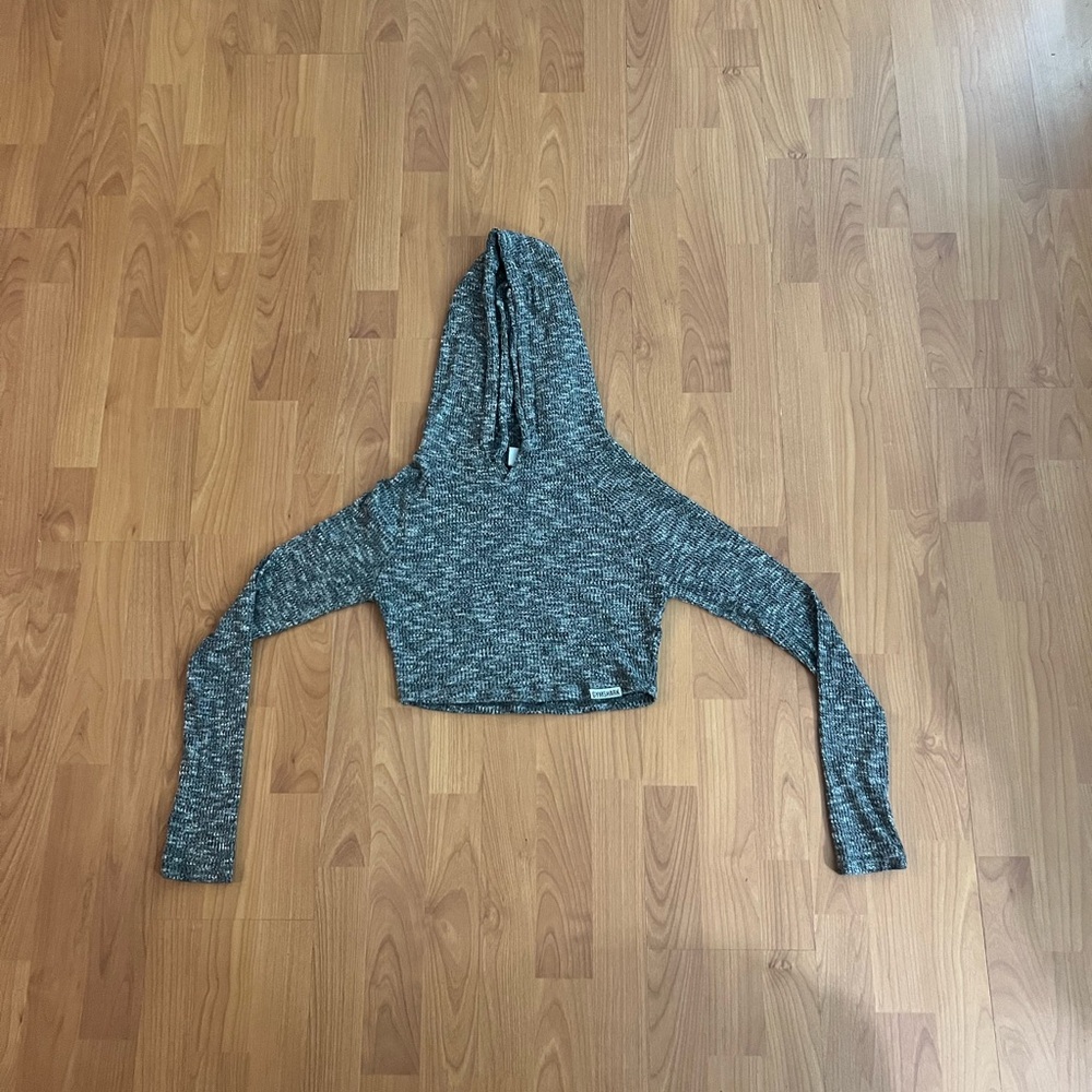 Gymshark Gray Hooded Crop Top